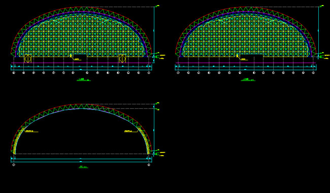麻城跨度110米，拱高35_7米煤棚网架