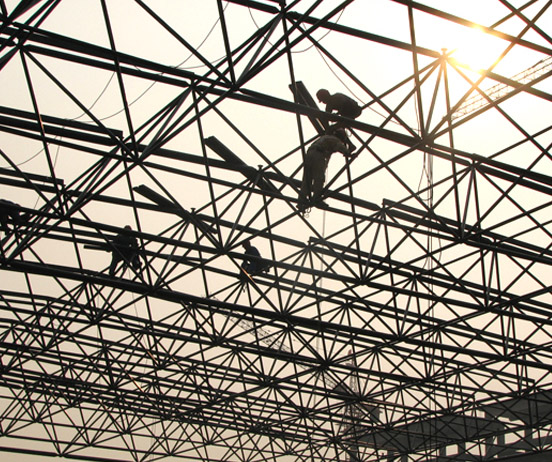 麻城厂房网架安装
